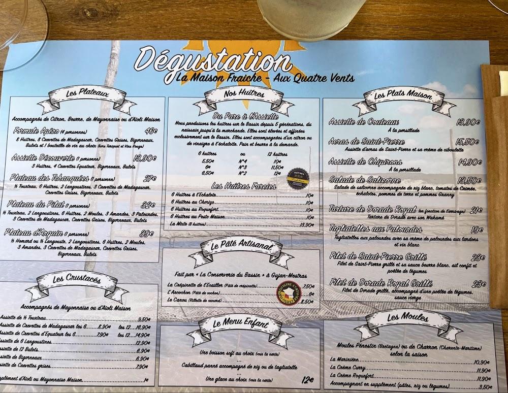 La Maison Fraiche - Aux Quatre Vents - Menu Image 3